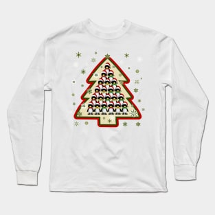 Christmas Penguin Pyramid Long Sleeve T-Shirt